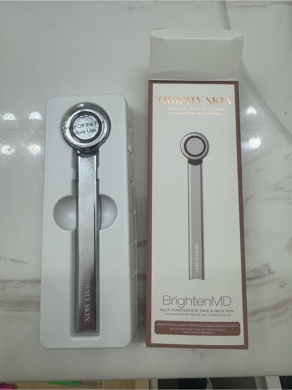 Trophy Skin BrightenMD Silver Multi-Function Eye, Face & Neck Tool